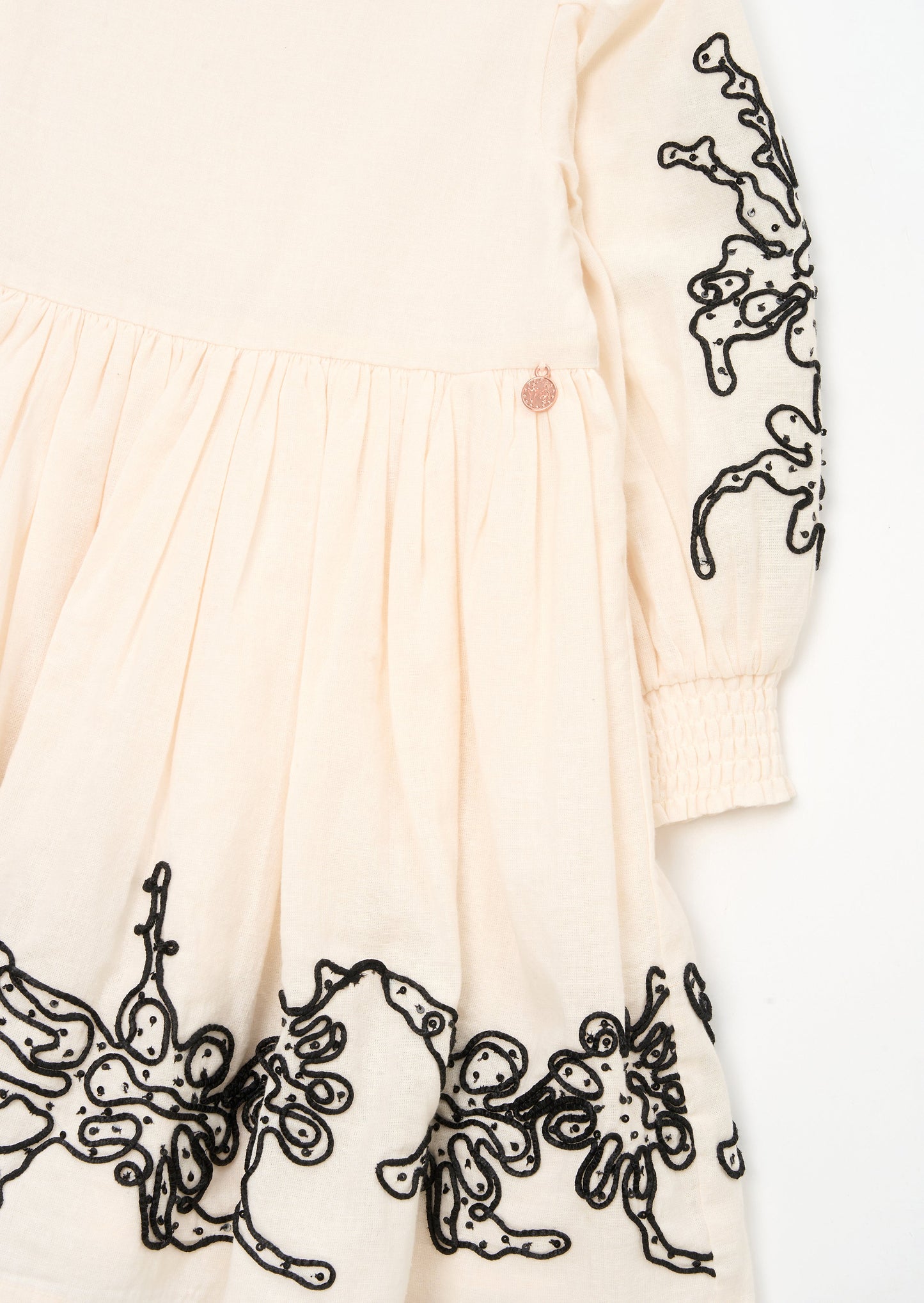 Reyna Embroidered Balloon Sleeve Dress
