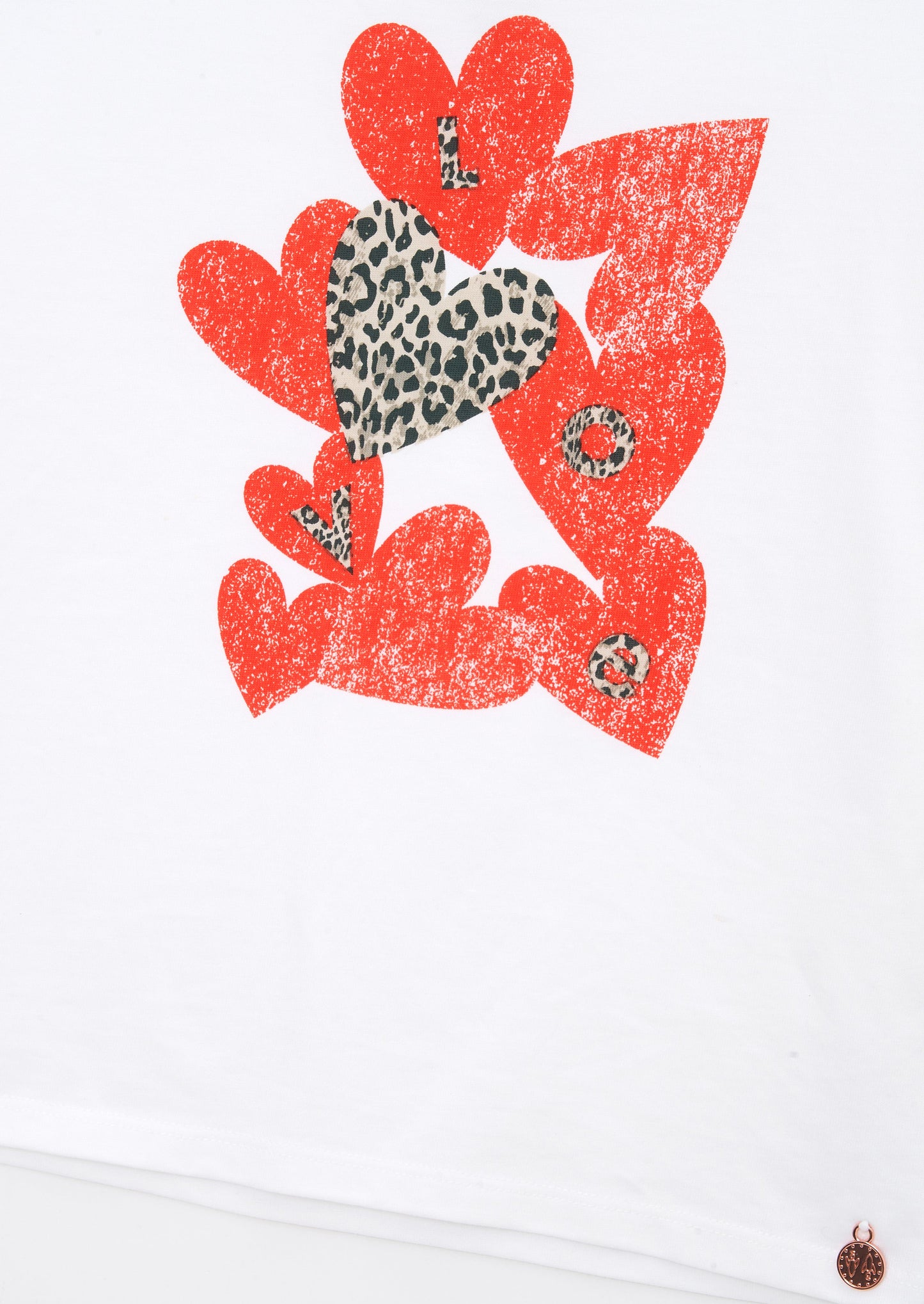 Quinn Heart Print Oversized Tee