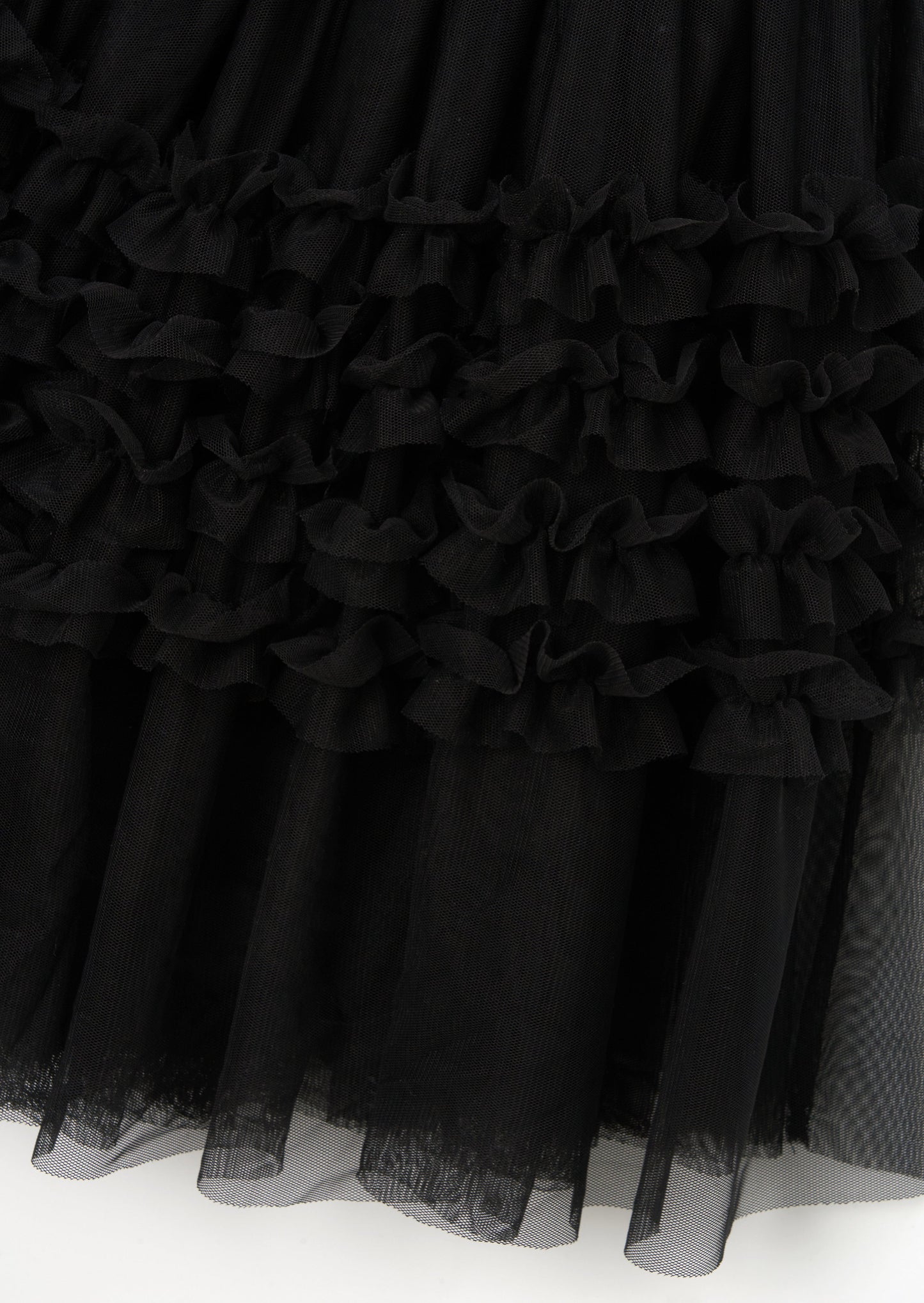 Sallie Black Ruffle Mesh Skirt