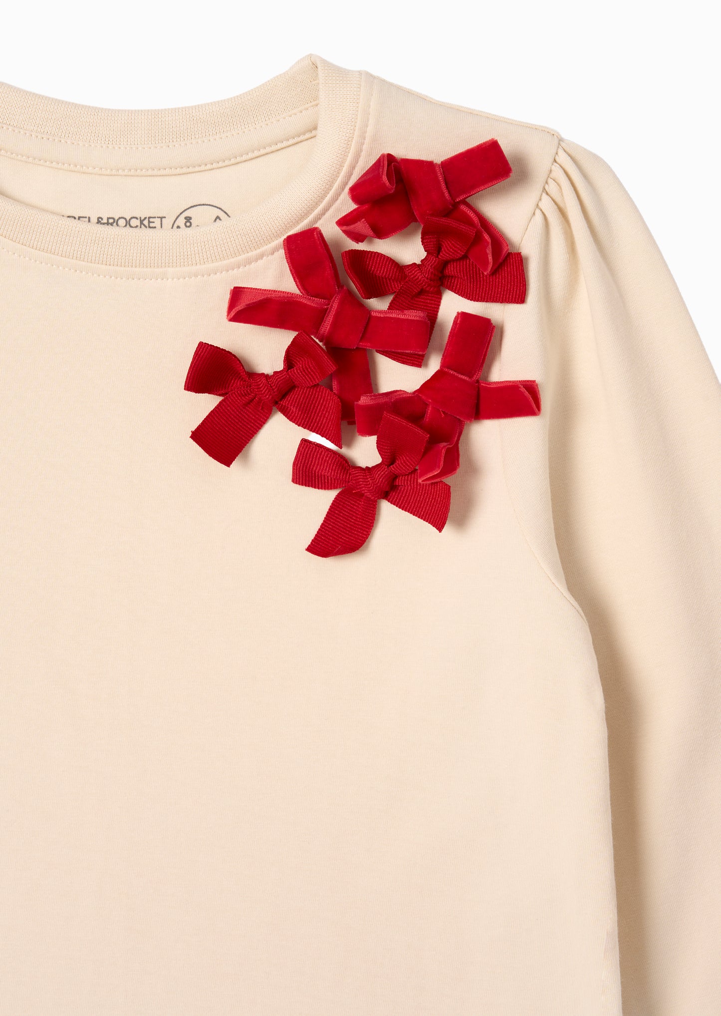 Elena Bow Corsage Ls Top