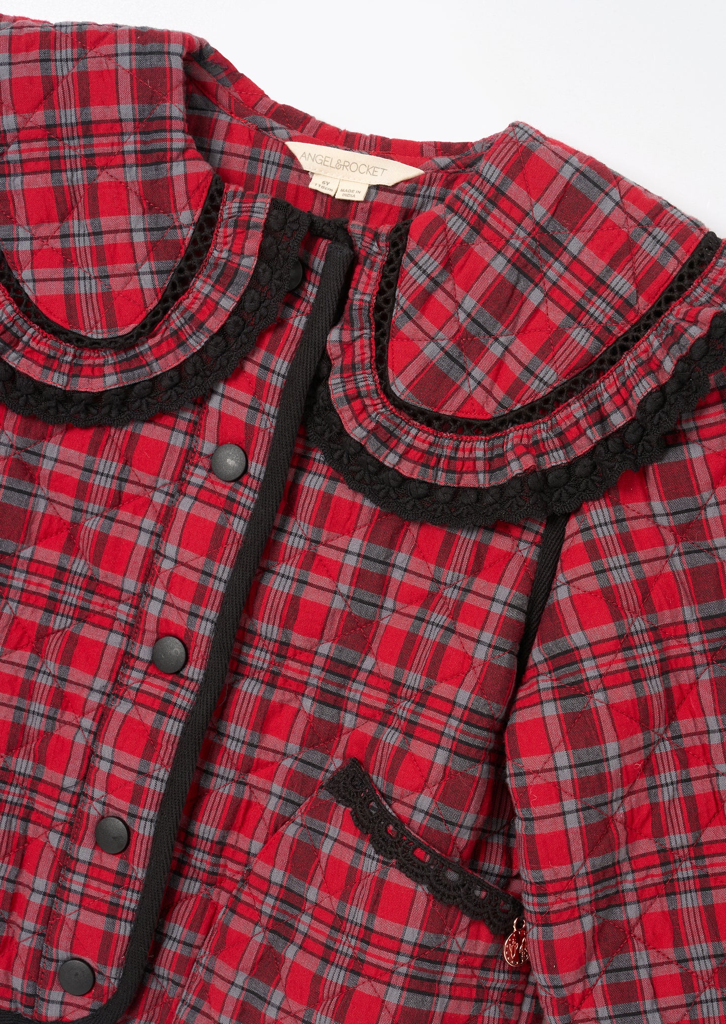 Paloma Red Check Collar Jacket