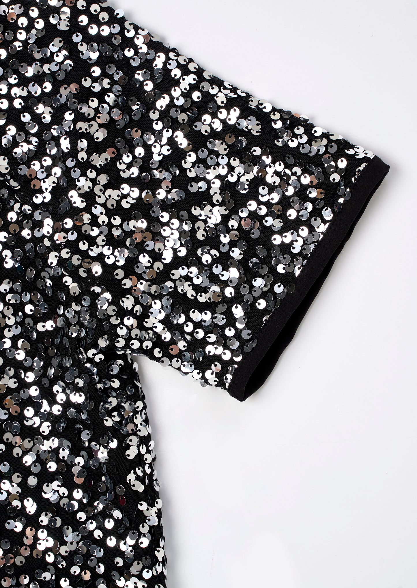 Leona Silver Sequin Top
