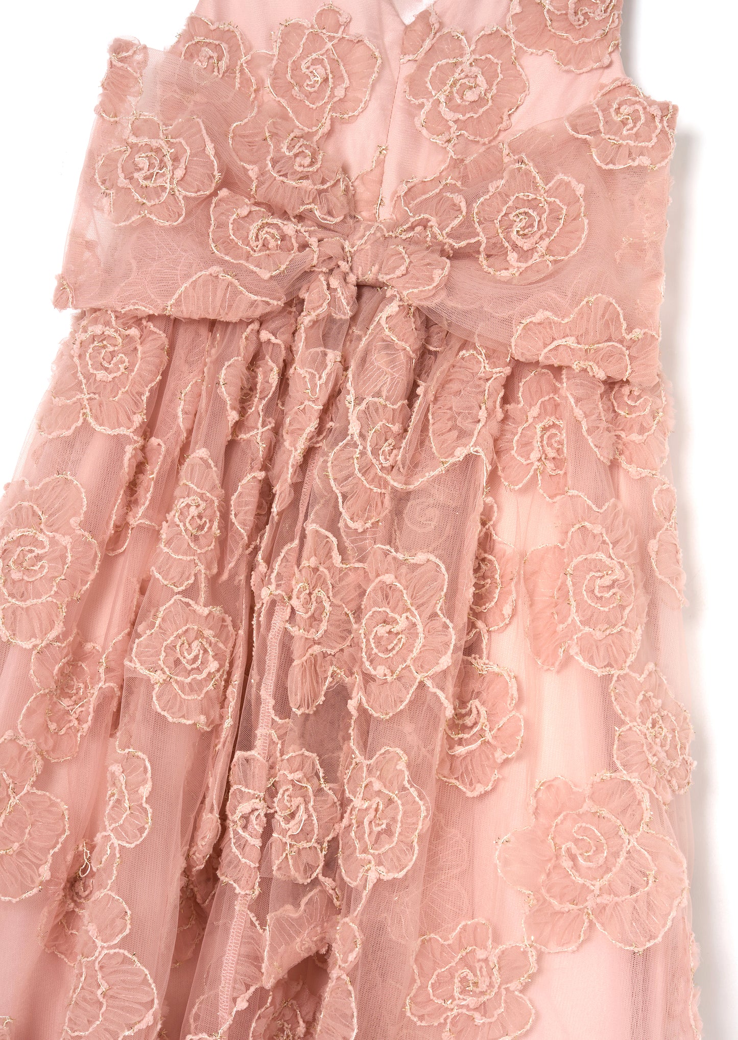 Louise Blush Embellished Bow Back Dress