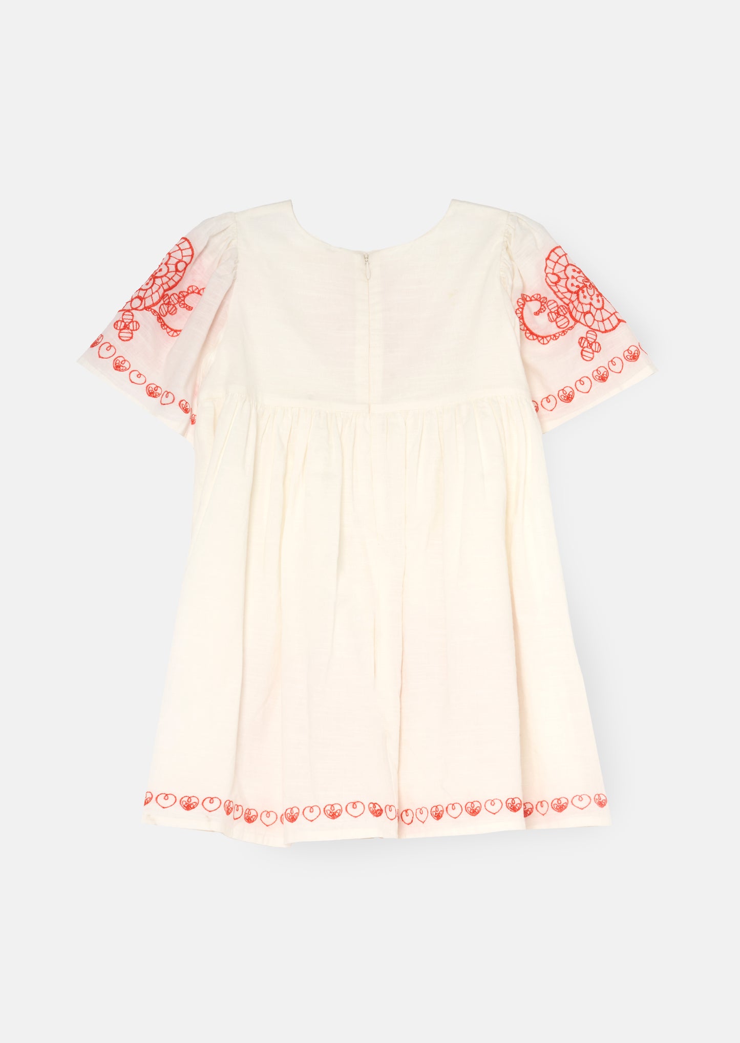 Reyna Ivory Embroidered Swing Dress