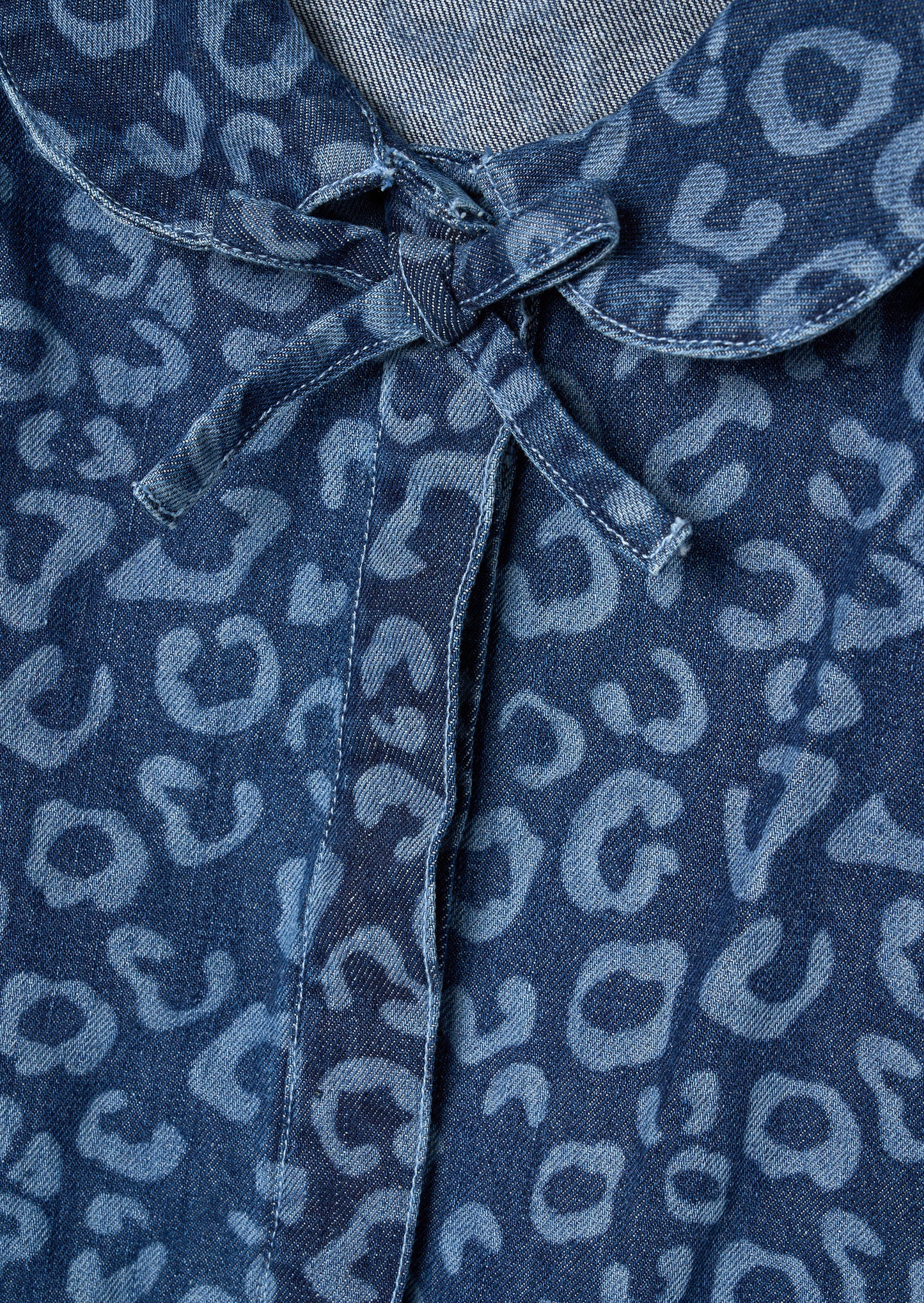 Saoirse Leopard Denim Collared Dress