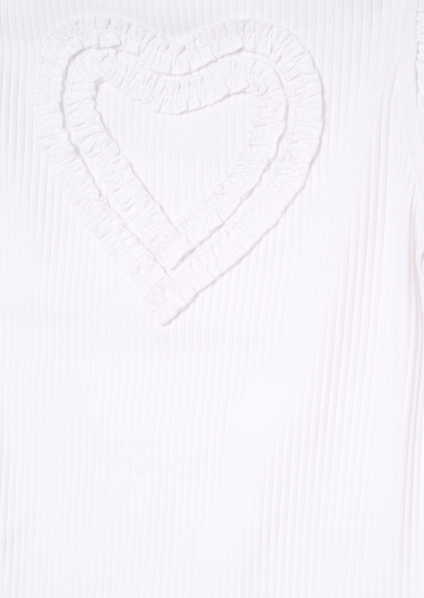 Eve Ruffle Heart Puff Sleeve Tee