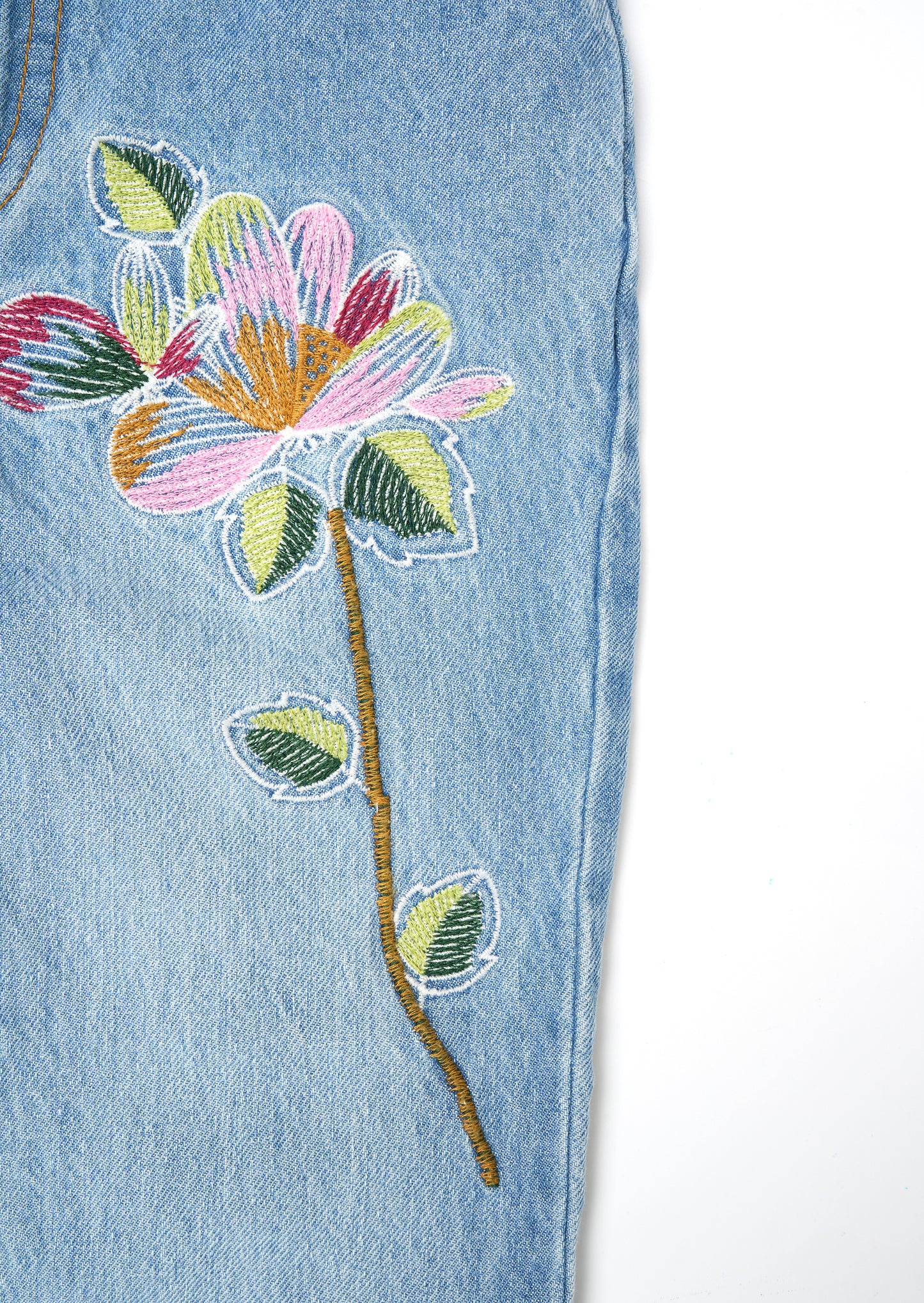 Millie Embroidered Flared Denim Jeans