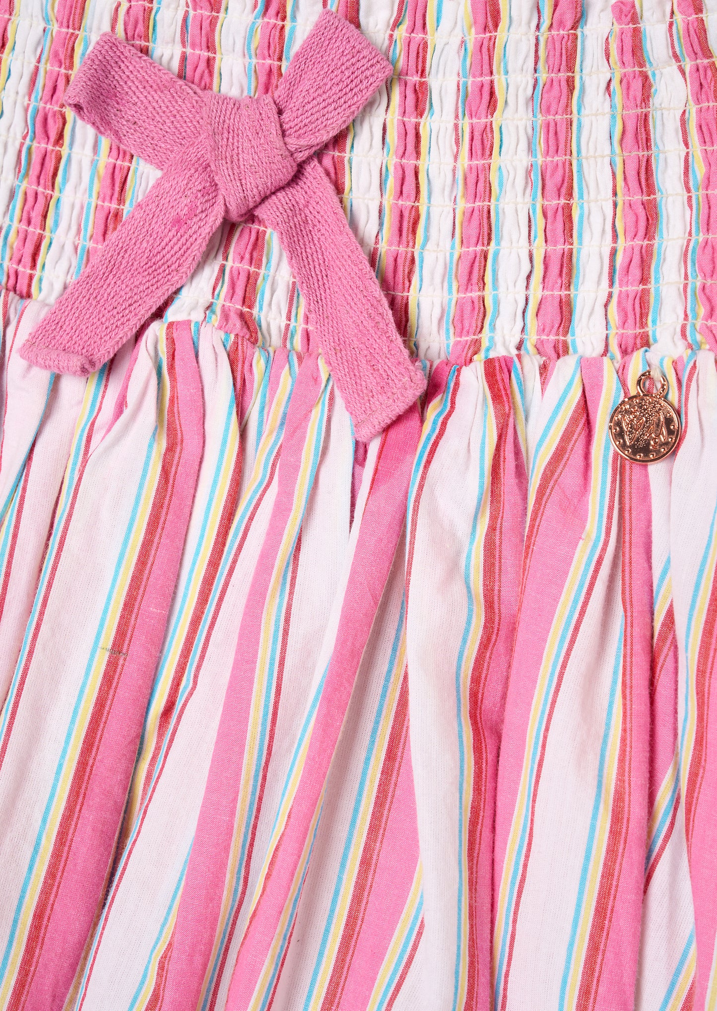 Tammy Stripe Shirred Waist Mini Skirt