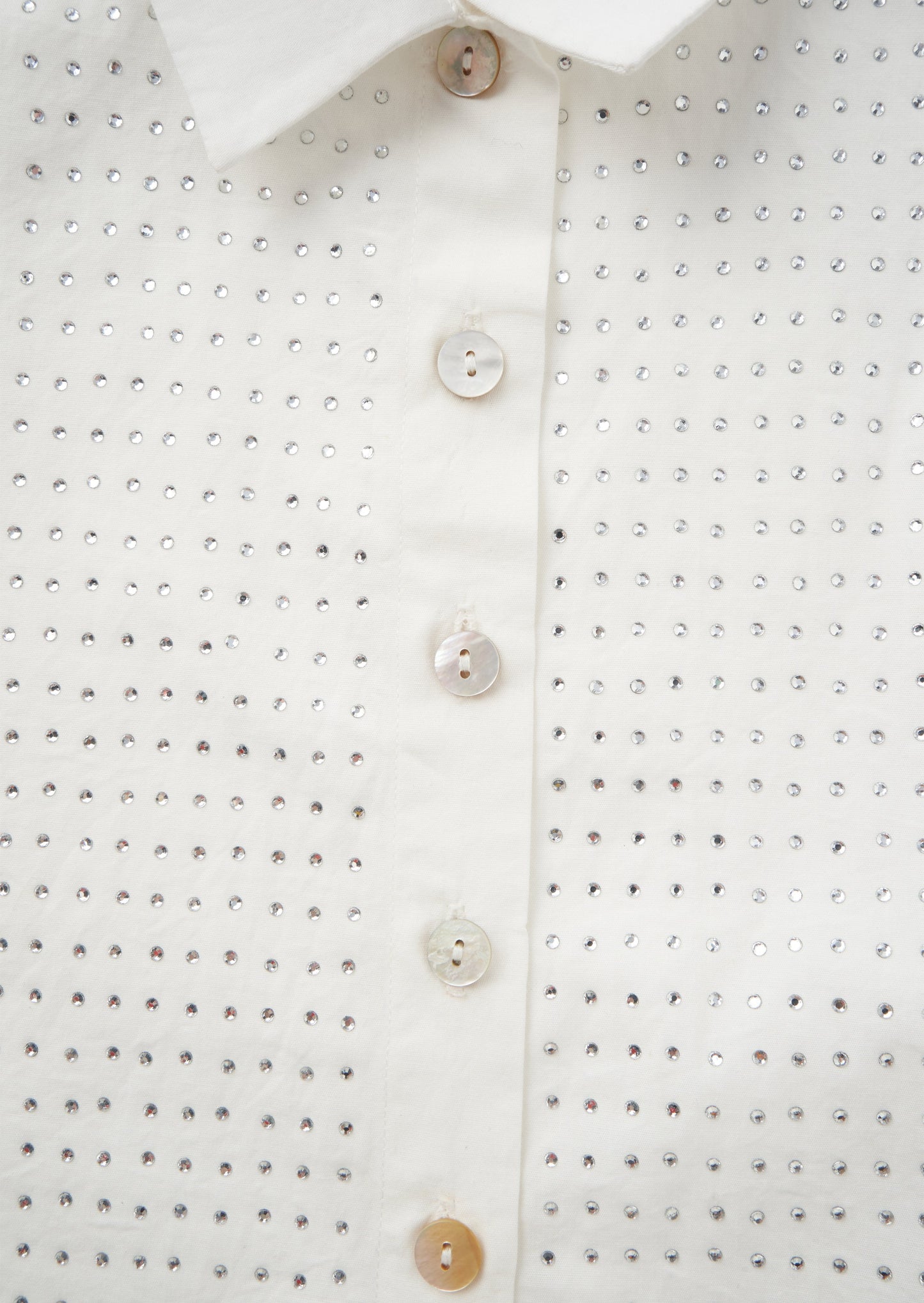 Jade White Diamante Shirt
