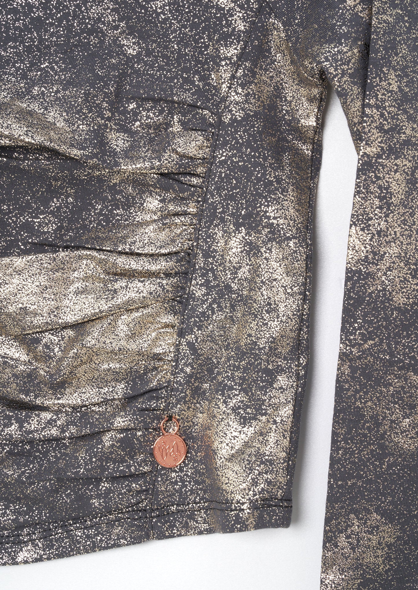 Maya Gold Metallic Long Sleeve T