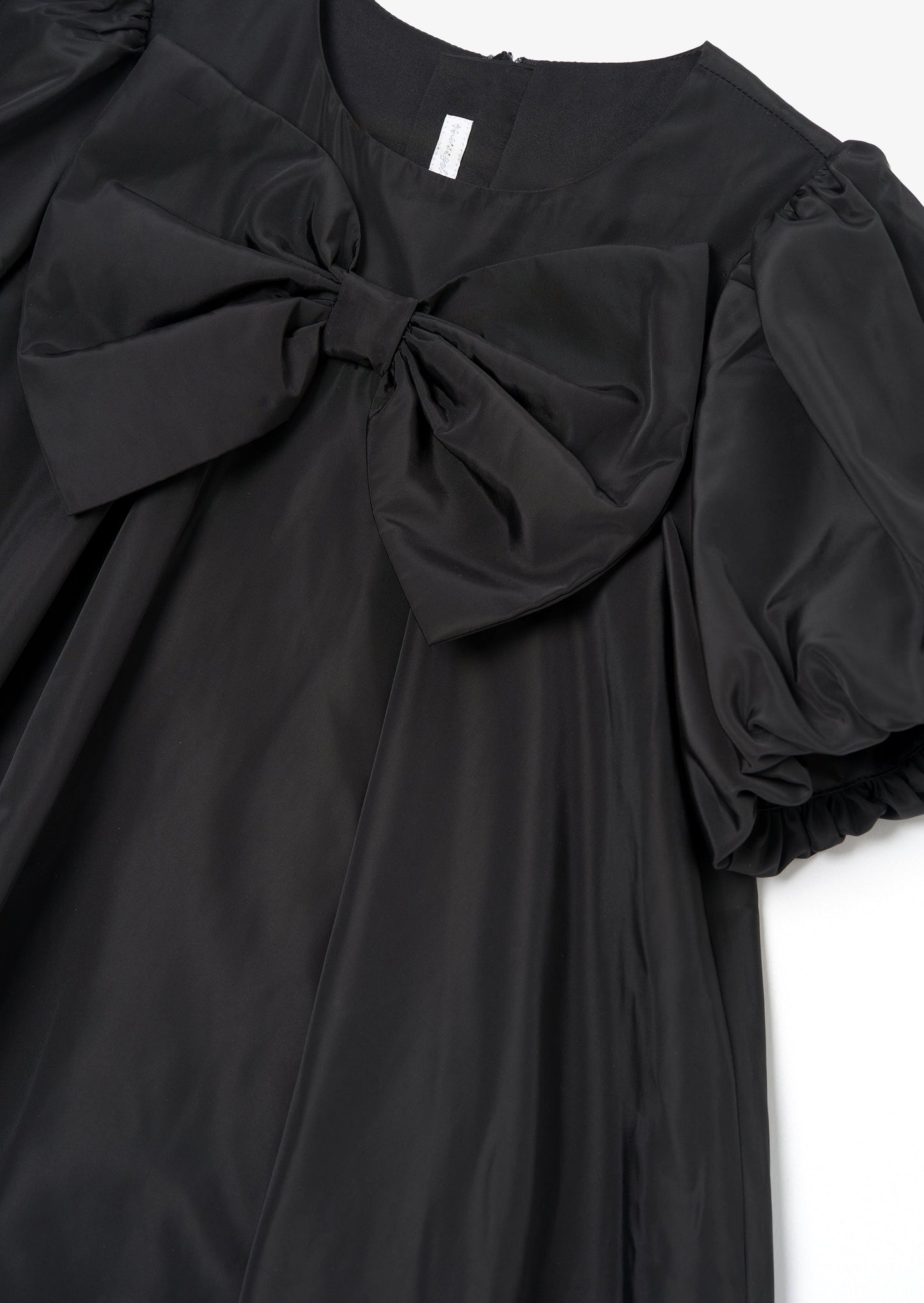 Nadia Black Bubble Hem Bow Dress