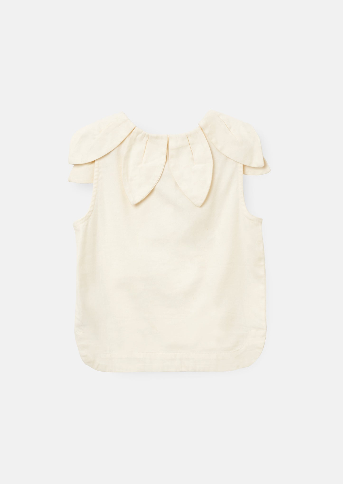 Margaux Ivory Petal Collar Top