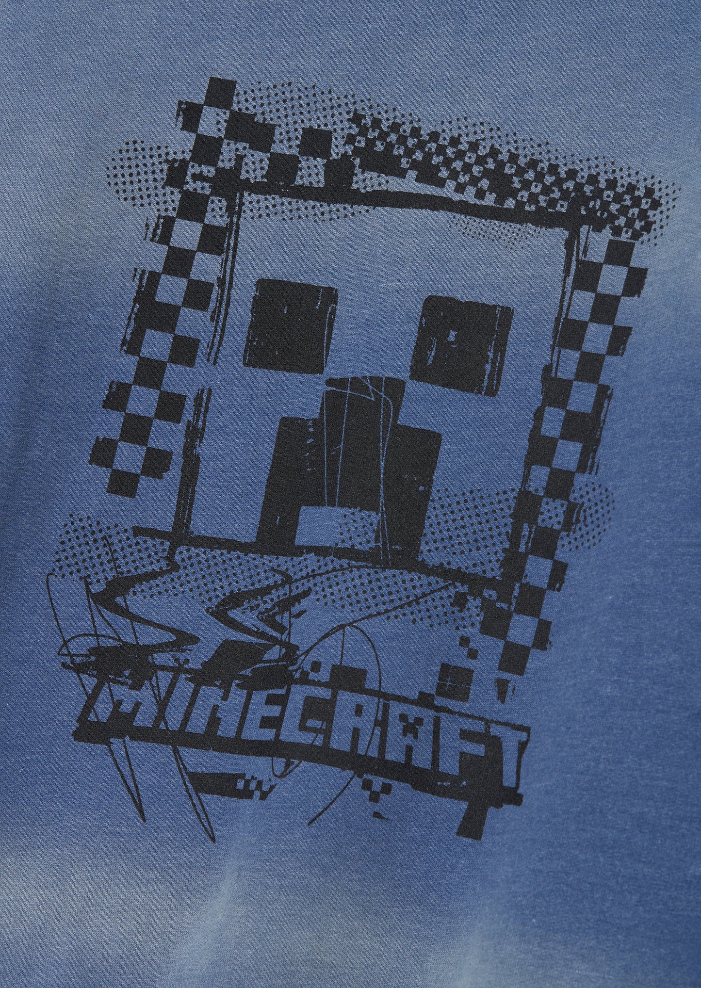 Minecraft Blue Washed Graphic Sweat