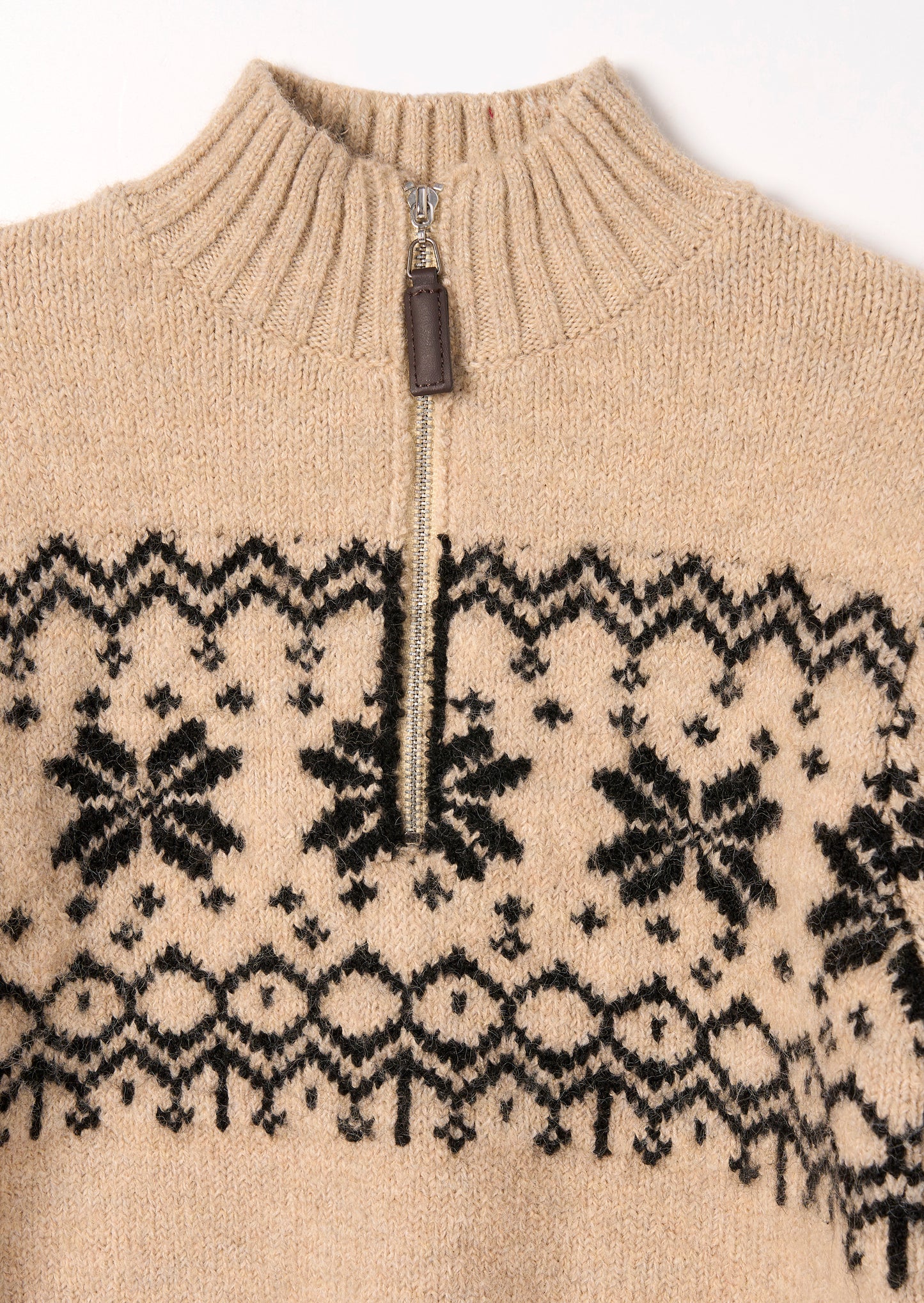 Oakley Stone Fairisle Zip Neck