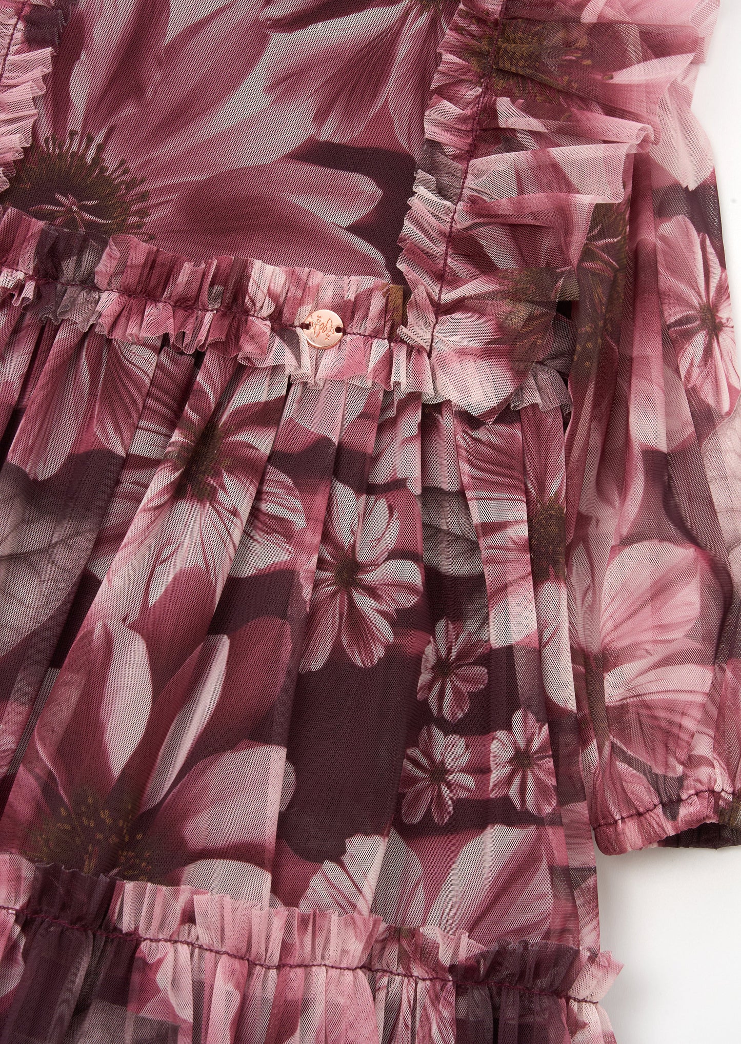 Estelle Floral Print Mesh Dress