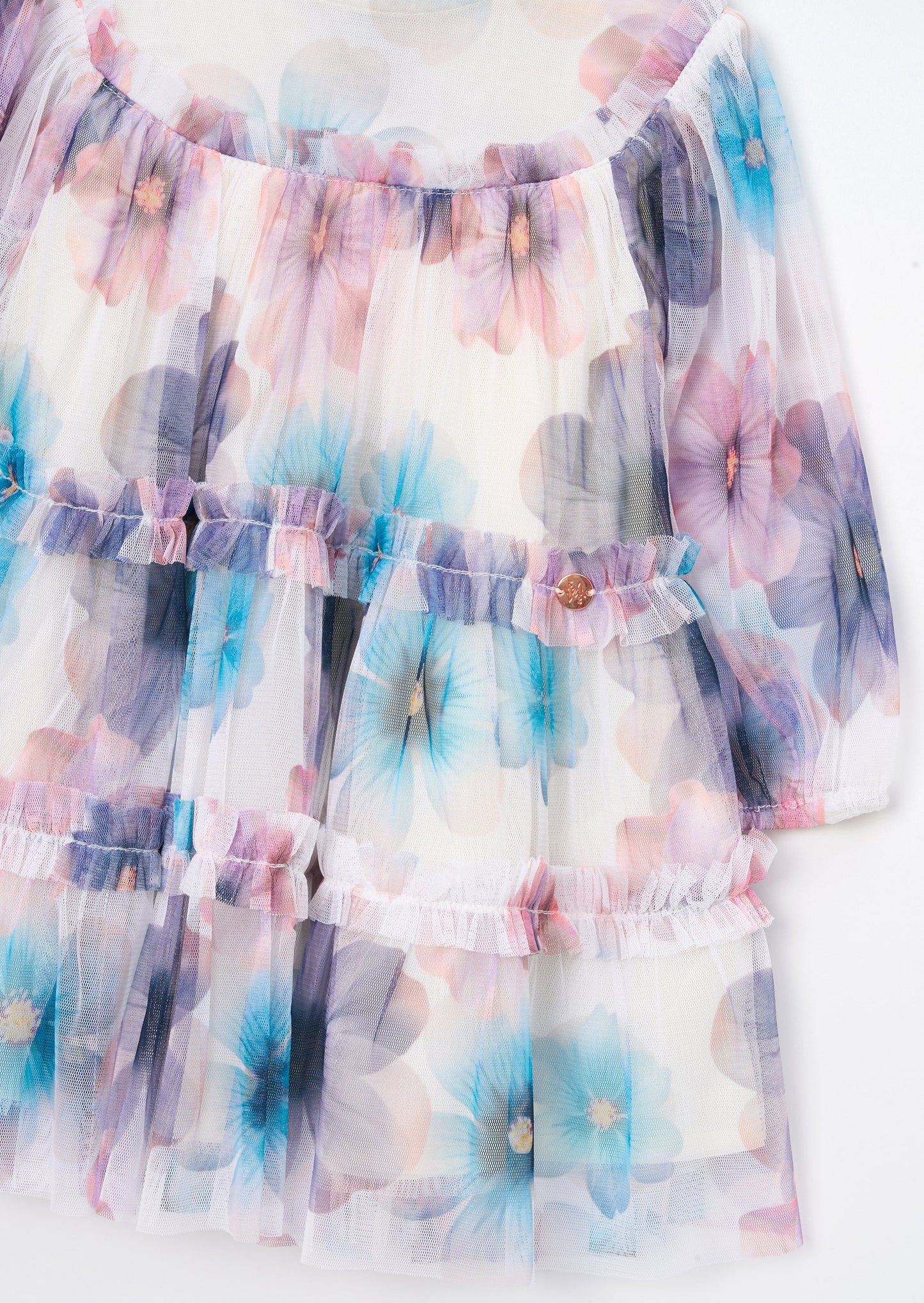 Alessia Floral Print Mesh Dress