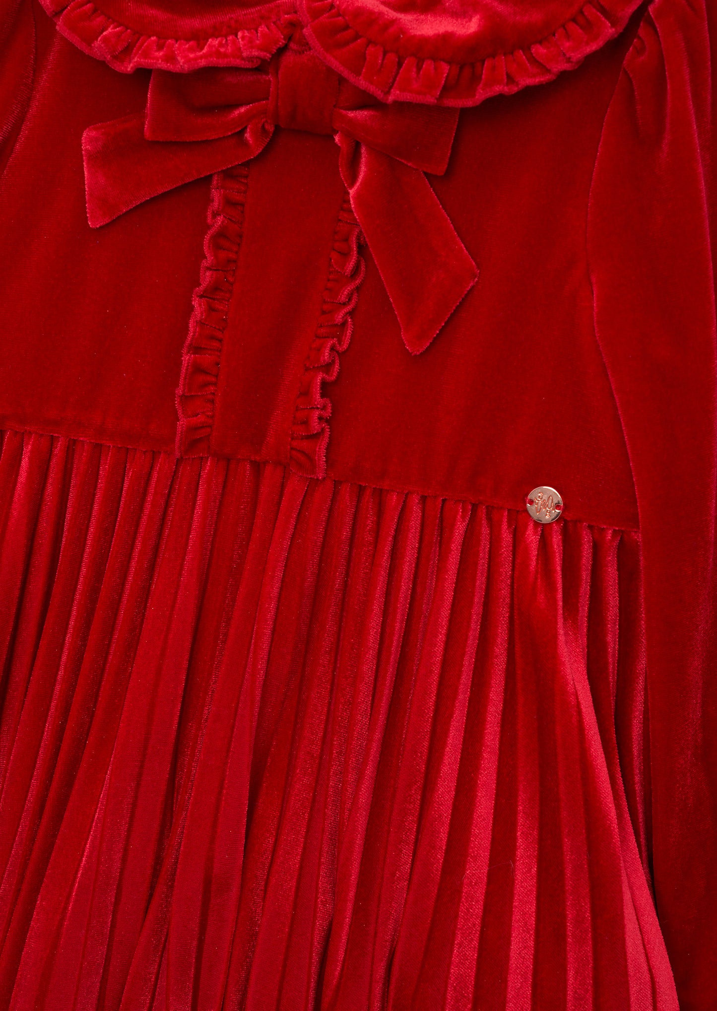 Charlotte Red Velvet Bow Dress
