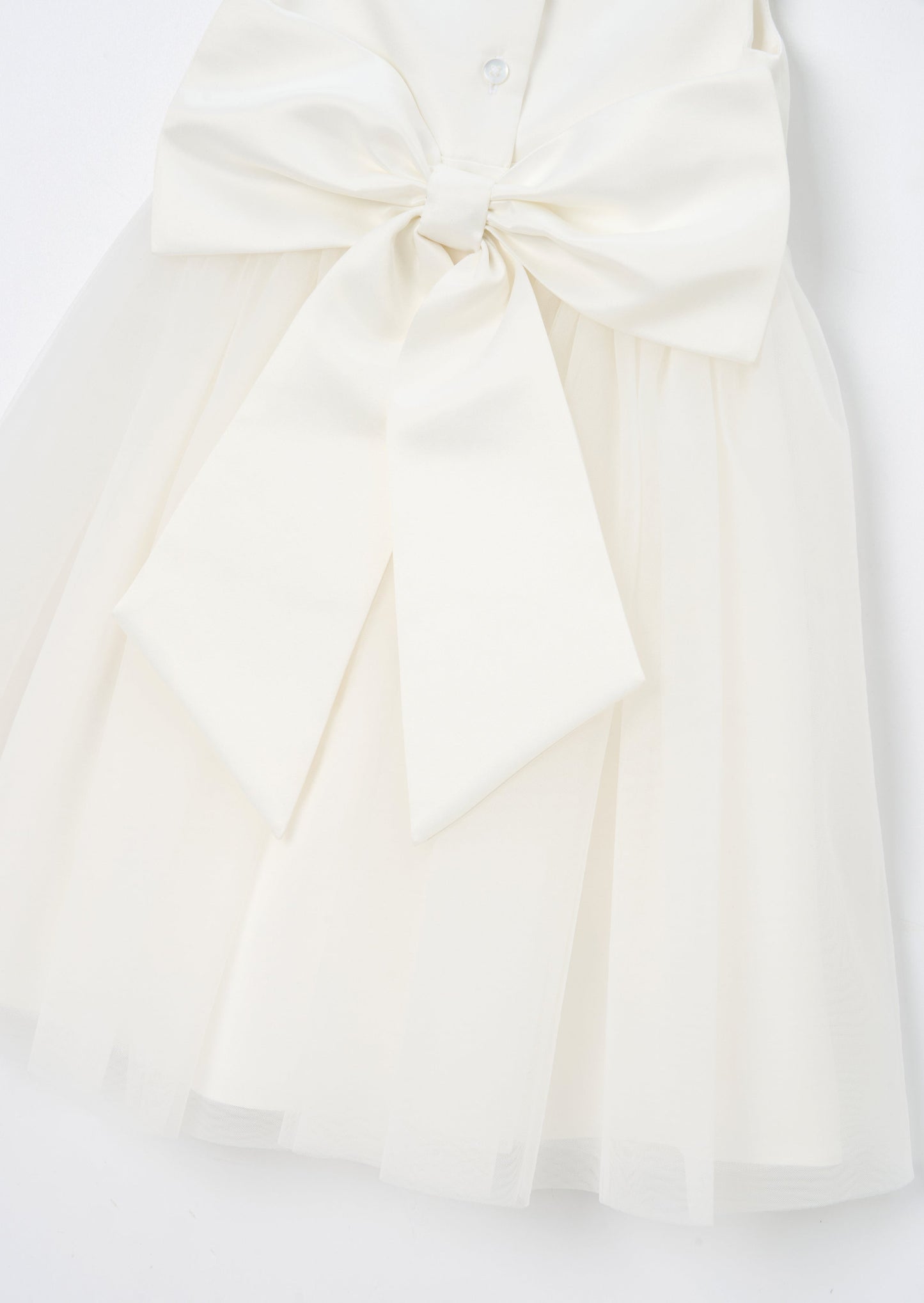 Charlotte Mini White Ballerina Bow Dress