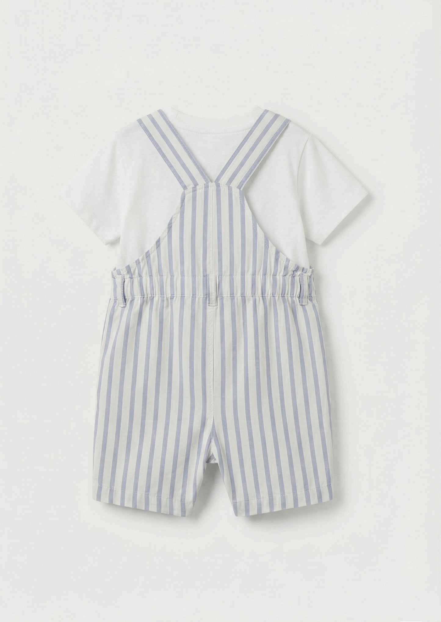 Ron Stripe Dungaree And Bodysuit Set