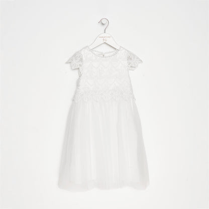 ivory petal flower girl dress