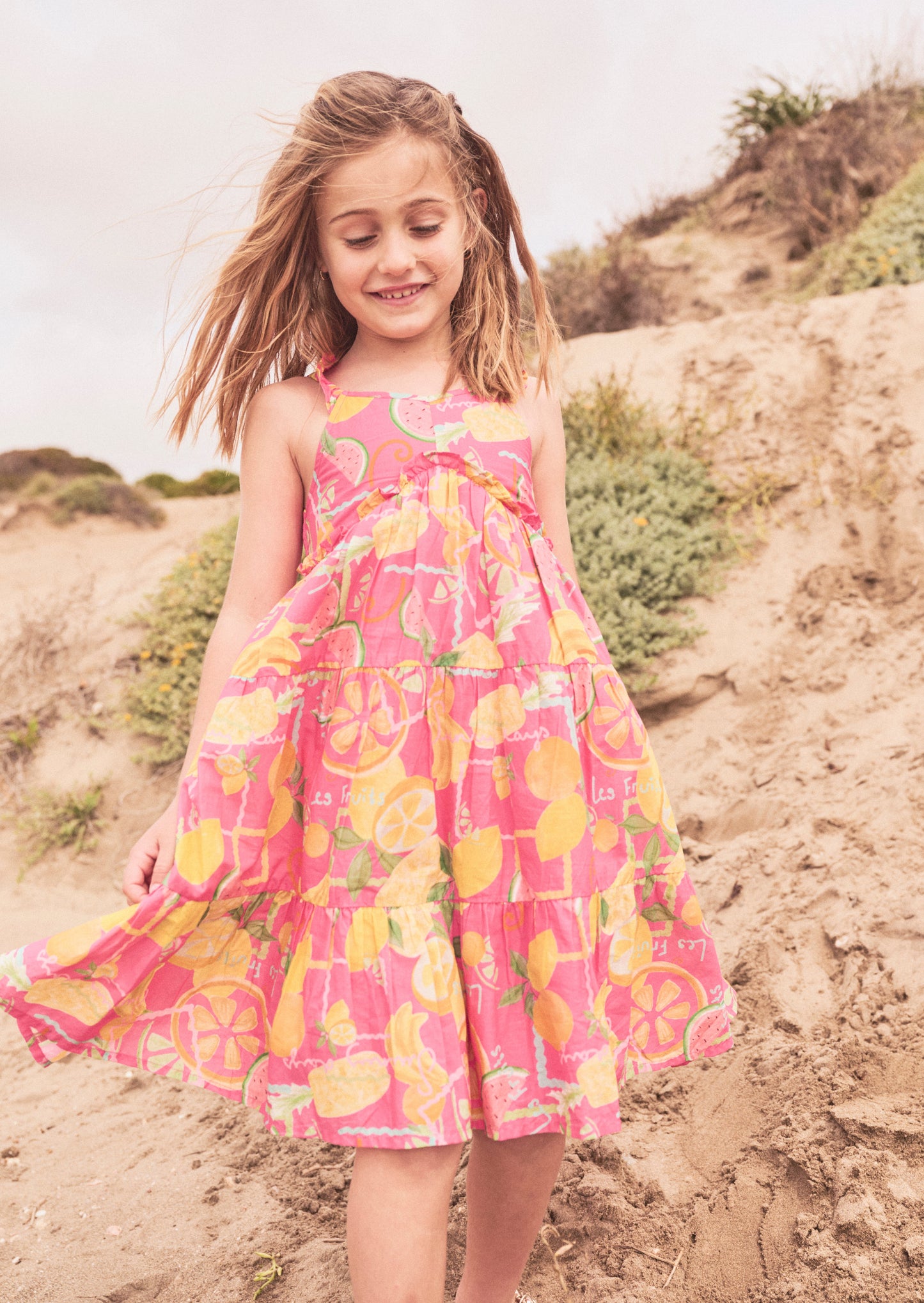 Eliana Pink Fruit Print Sundress