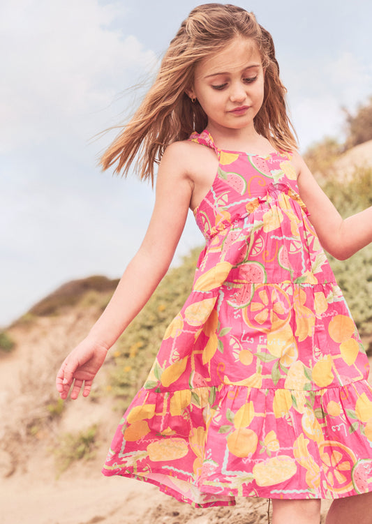 Eliana Pink Fruit Print Sundress
