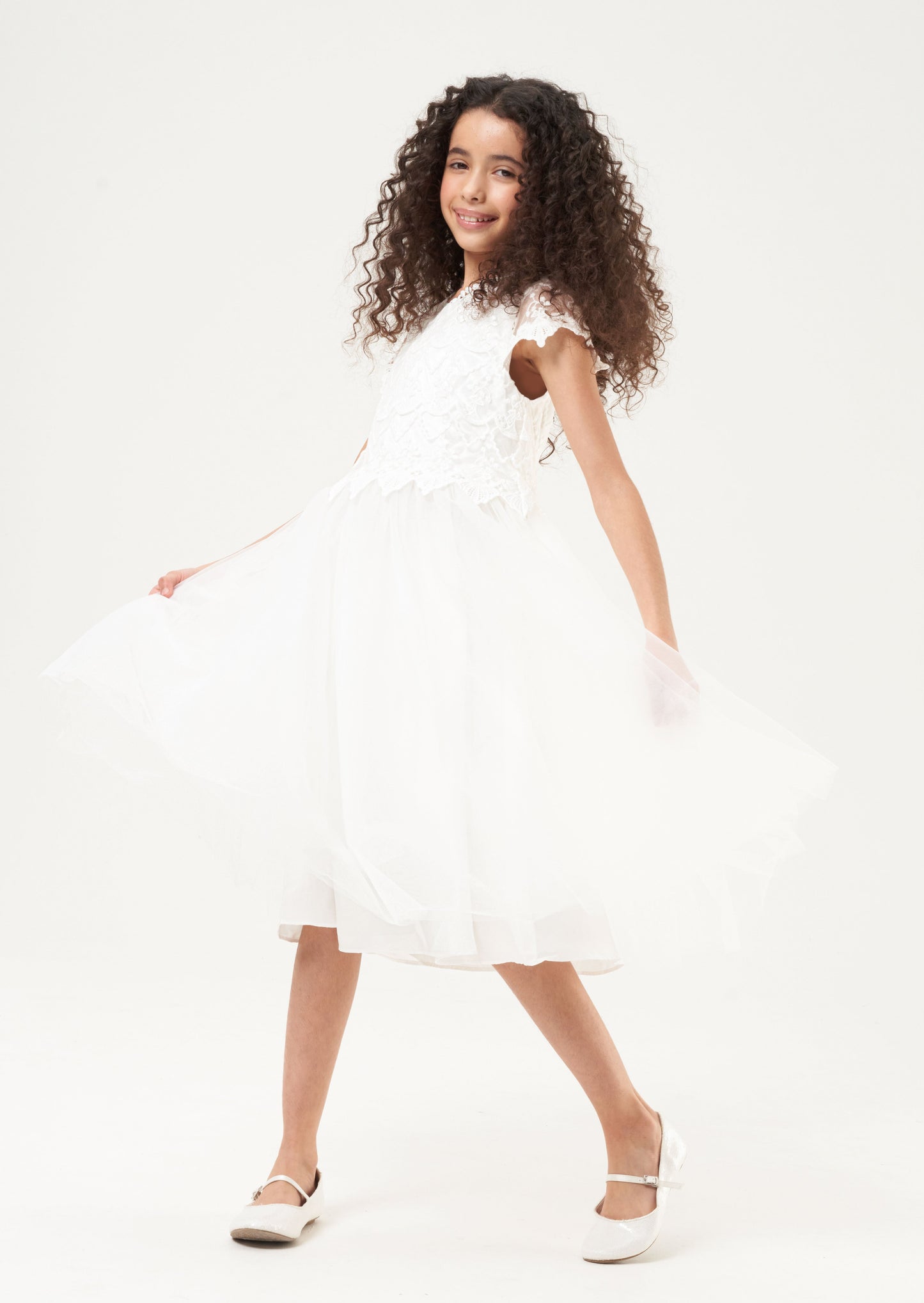 Lucy Lace Ivory Bodice Dress