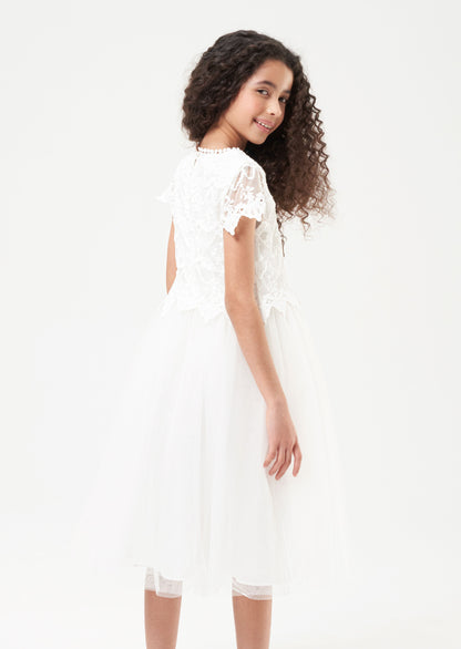 Lucy Lace Ivory Bodice Dress