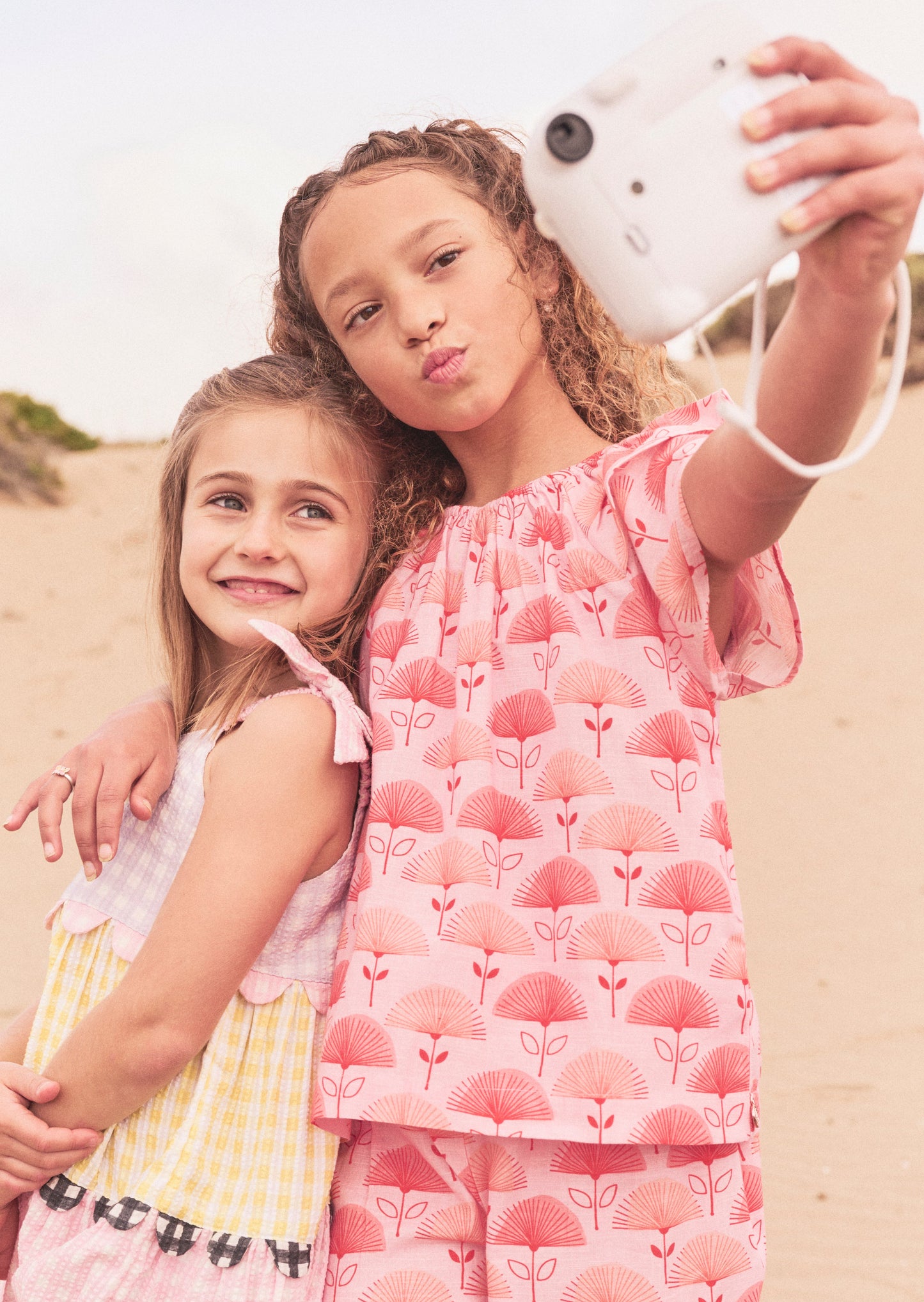 Carman Pink Fan Floral Top