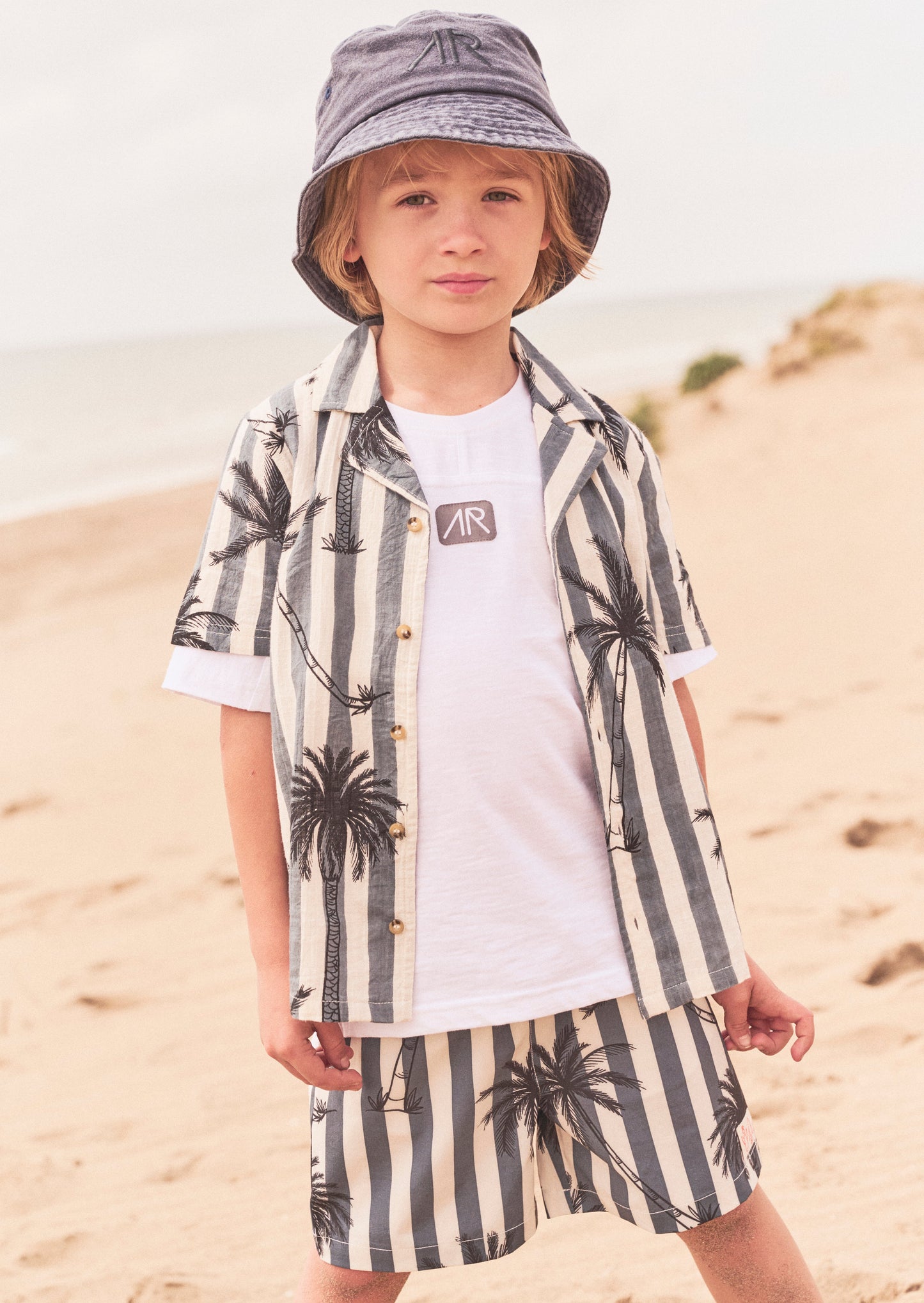 Jamie Black Palm Print Resort Shirt