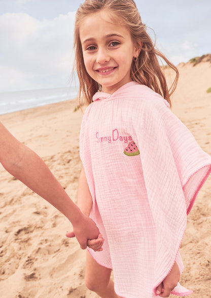 Ruby Pink Pom Pom Trim Kaftan