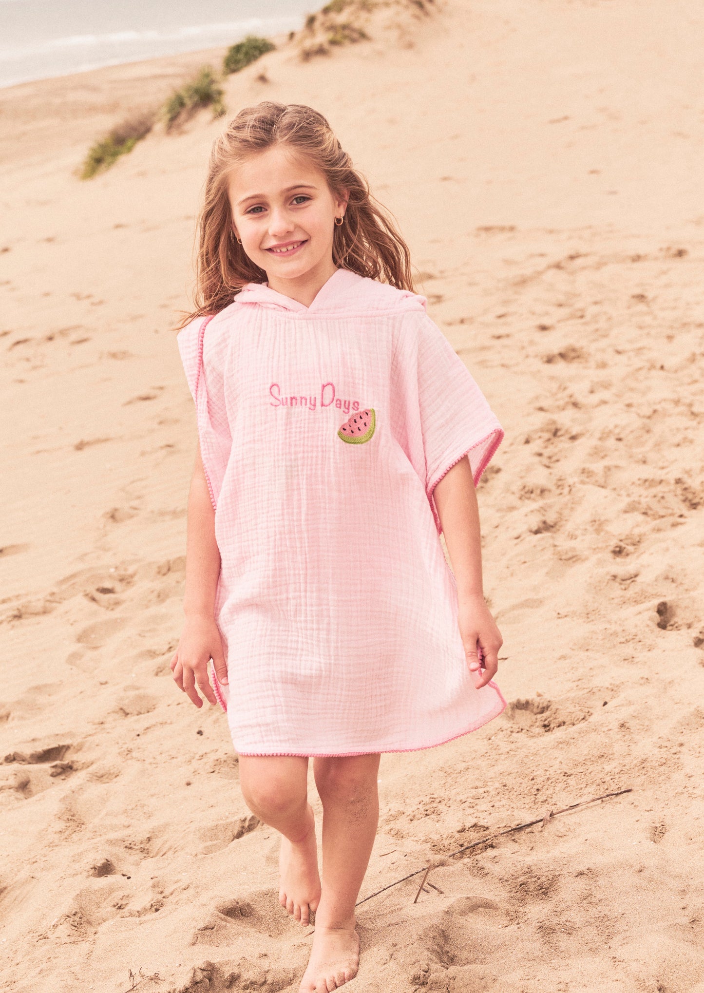 Ruby Pink Pom Pom Trim Kaftan