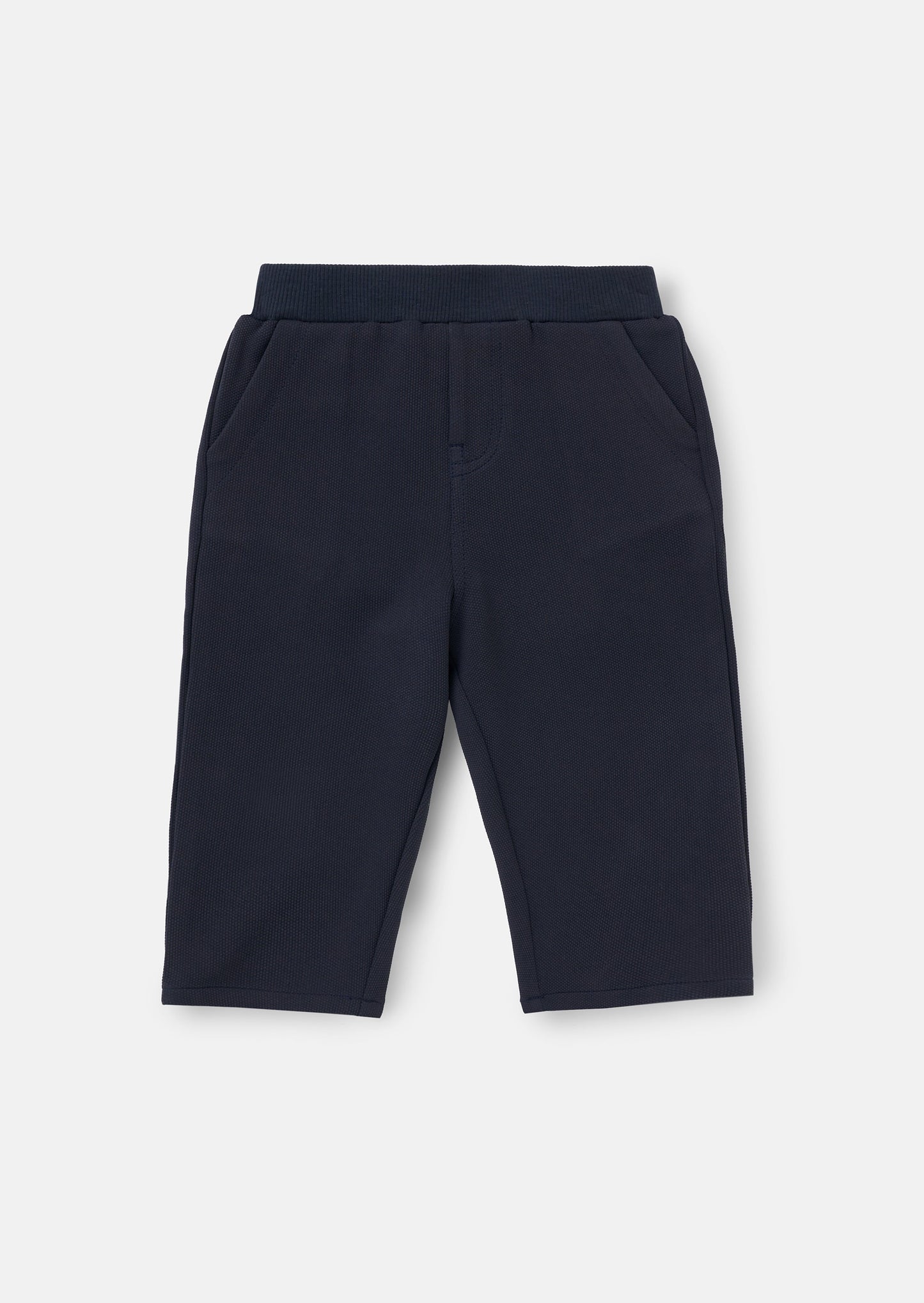 Luca Navy Textured Trousers