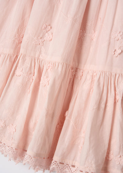 Natalia Pink Textured Floral Dress