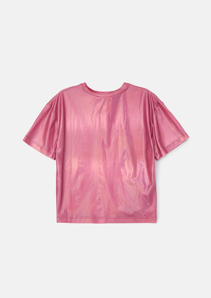 Luna Pink Foil Jersey Top