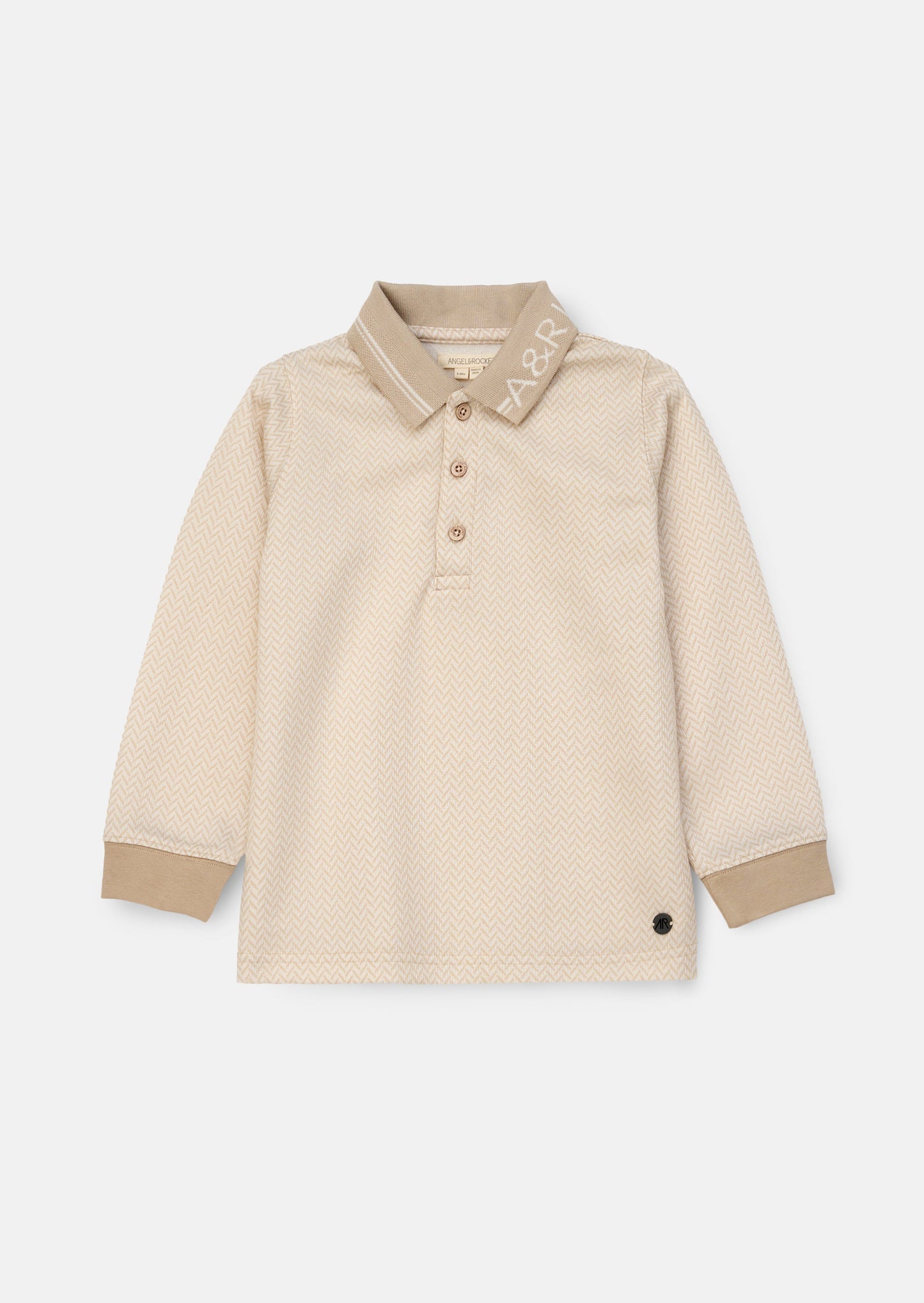 Finn Cream Smart Long Sleeve Polo