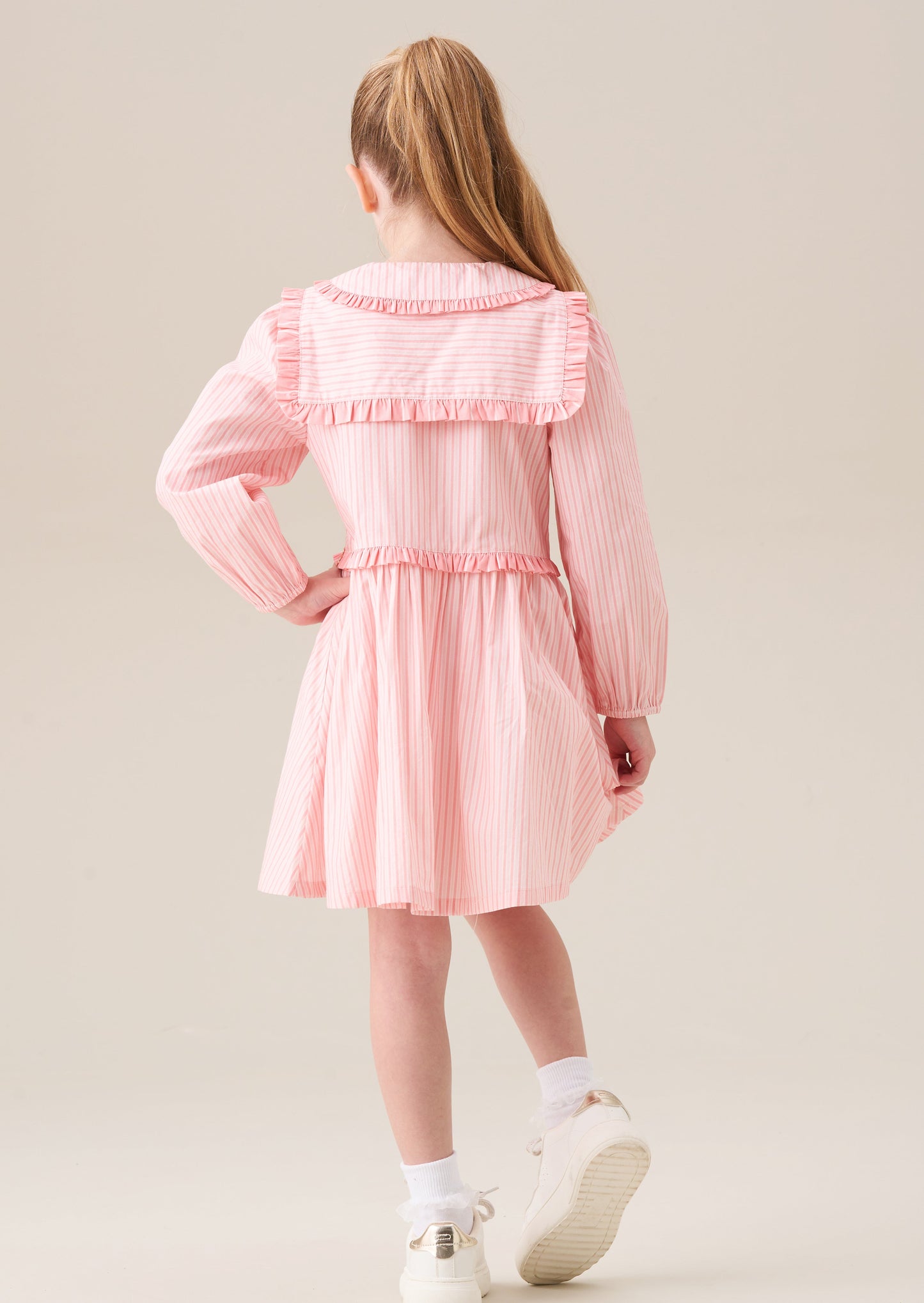 Frankie Pink Candy Stripe Shirt Dress