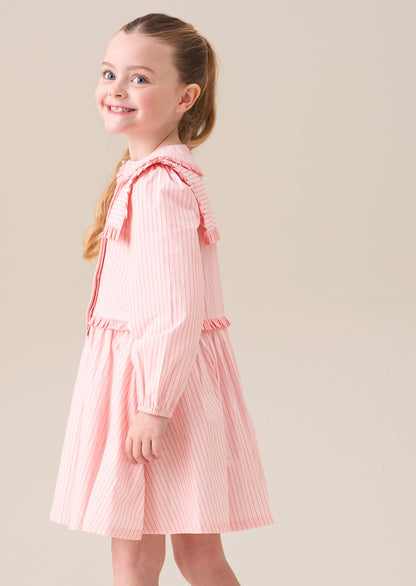 Frankie Pink Candy Stripe Shirt Dress