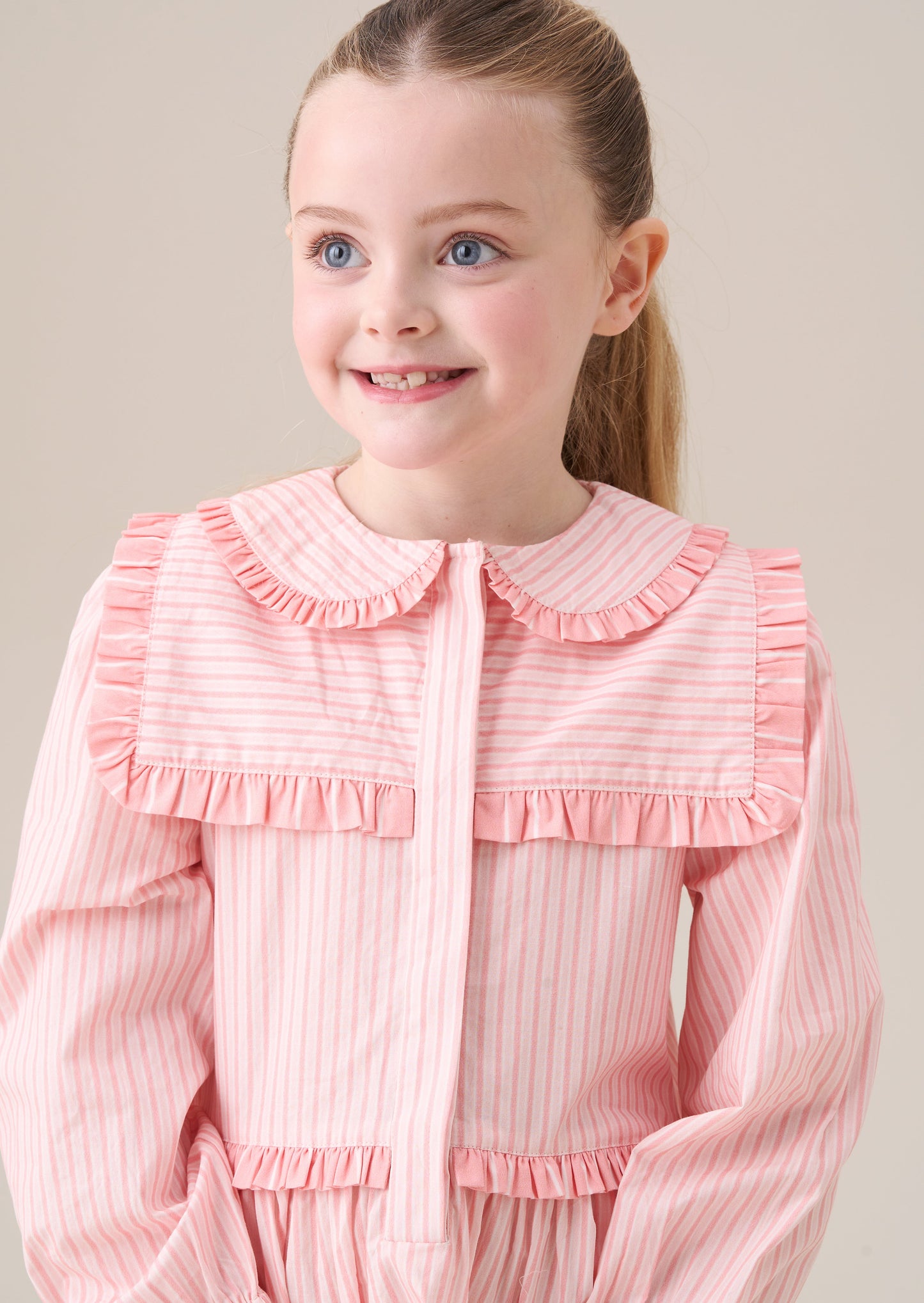 Frankie Pink Candy Stripe Shirt Dress