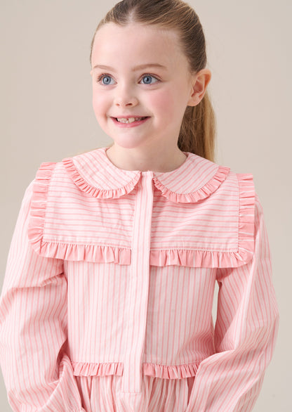 Frankie Pink Candy Stripe Shirt Dress