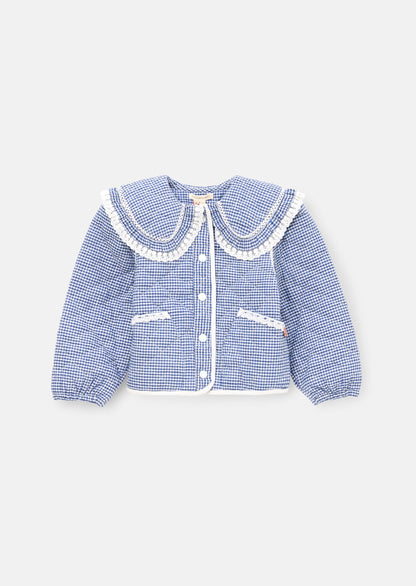 Lottie Quilted Lace Trim Collar Jacket