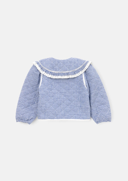 Lottie Quilted Lace Trim Collar Jacket