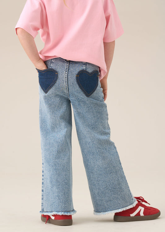 Brooke Wide Leg Heart Pocket Jean