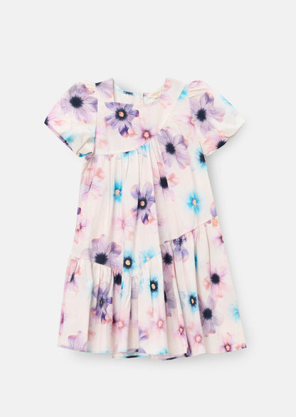Jodie Asymmetric Print Dress
