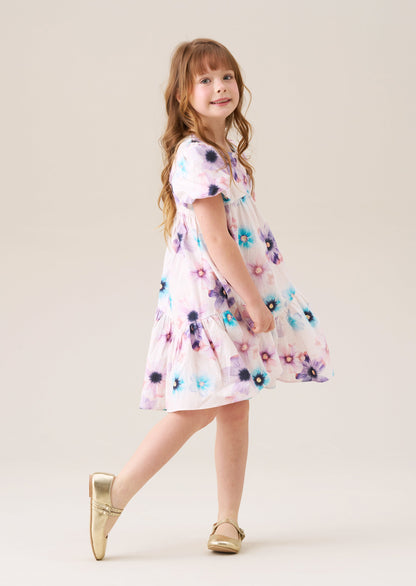 Jodie Asymmetric Print Dress