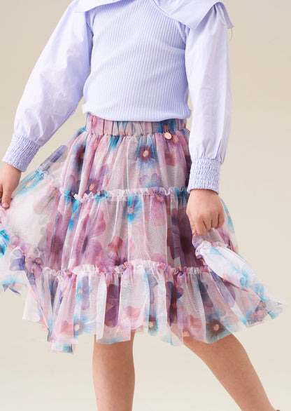 Alessia Printed Mesh Skirt