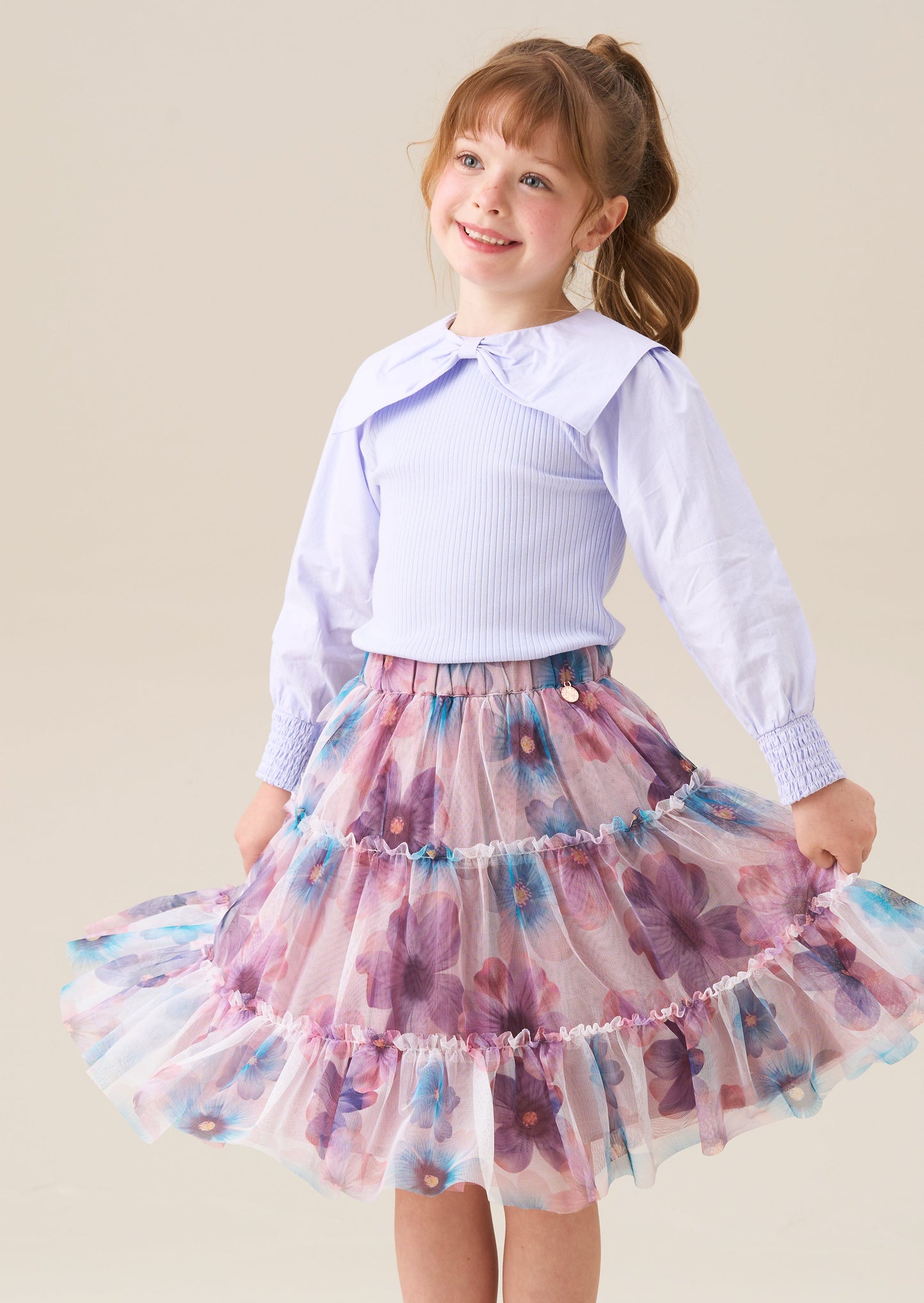 Alessia Printed Mesh Skirt