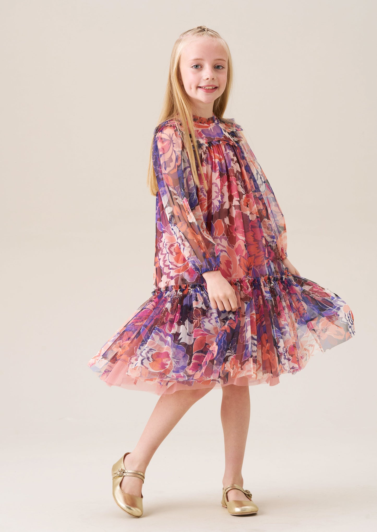 Eleanor Floral Mesh Dress