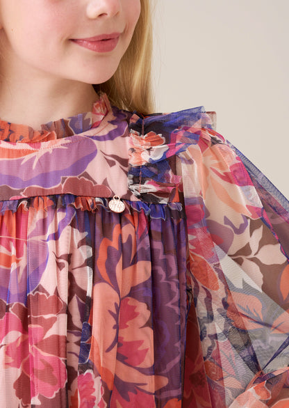 Eleanor Floral Mesh Dress