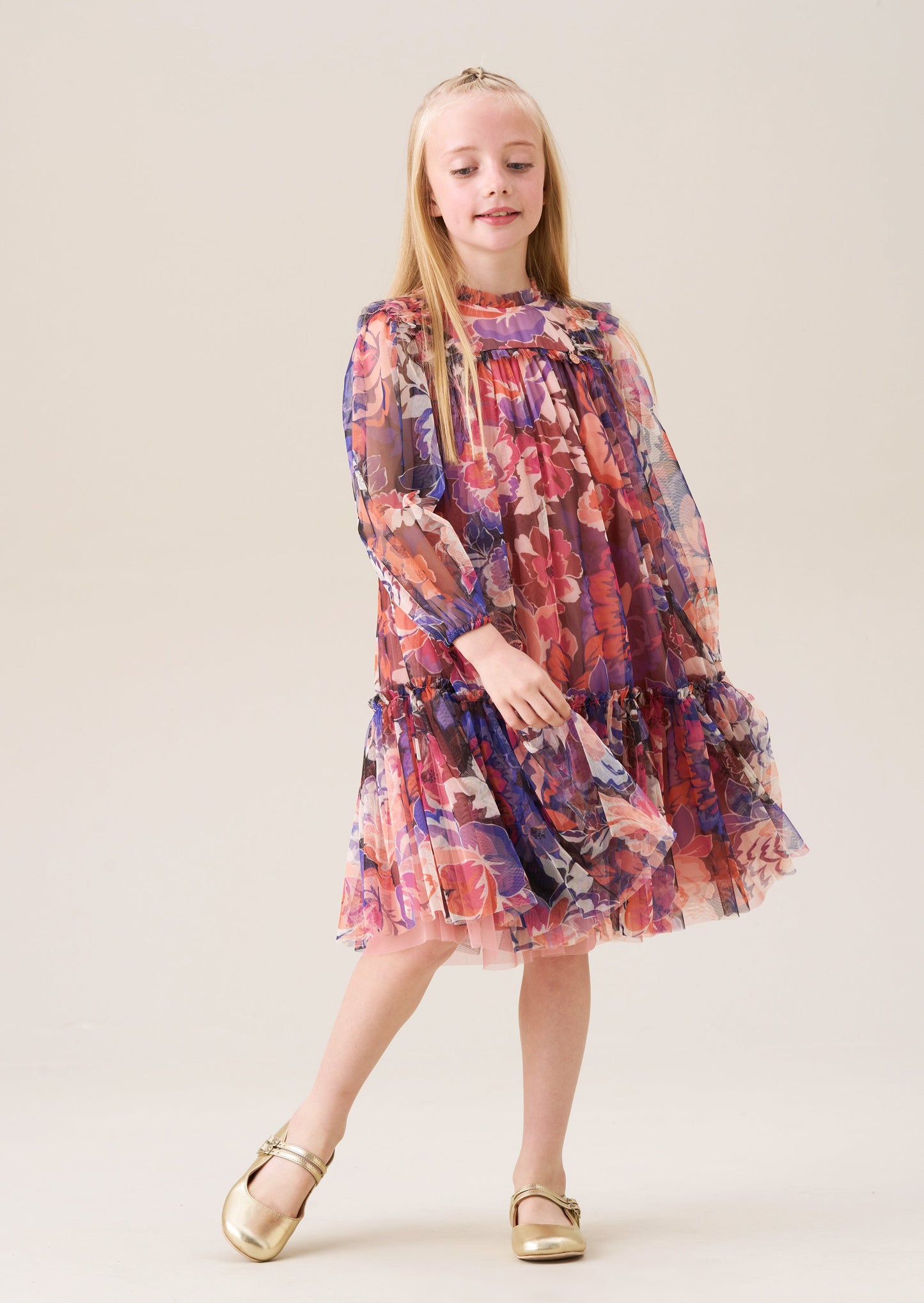 Eleanor Floral Mesh Dress